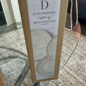 Royal Doulton Neutral Taupe and White Decorative Plate Set